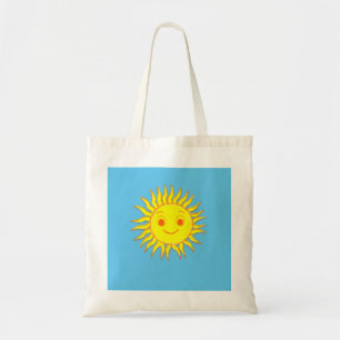 Happy Sun Face Drawing Tote Bag