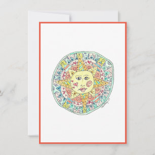 Happy sun - Flat note card