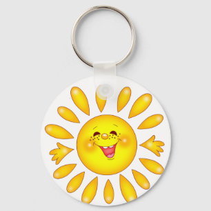 happy sun key ring