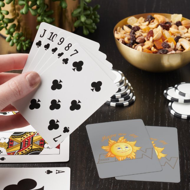 Happy Sun Playing Cards (In Situ)