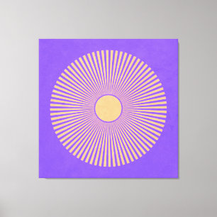 Happy Sunburst Stretched Canvas Print
