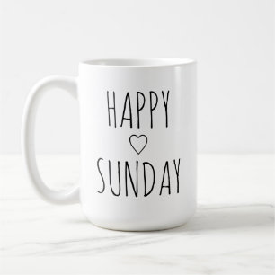 'Happy Sunday' Elegant Charming Uplifting Gift Coffee Mug