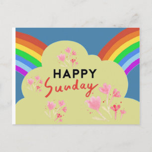 happy sunday holiday postcard