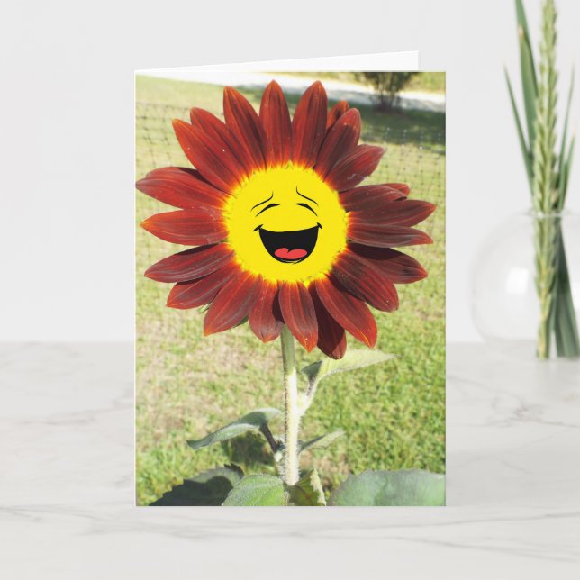 Happy Sunflower. Card (Front)