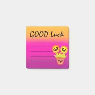 Happy Sunflower Good Luck Motivation Post-it Notes