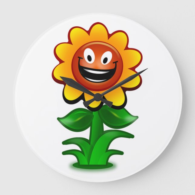 HAPPY SUNFLOWER LARGE CLOCK (Front)