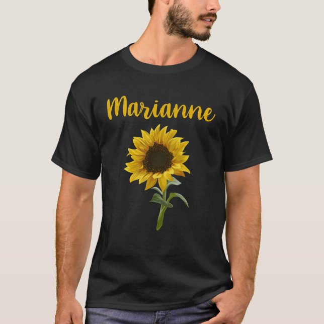 Happy Sunflower - Marian Name T-Shirt (Front)
