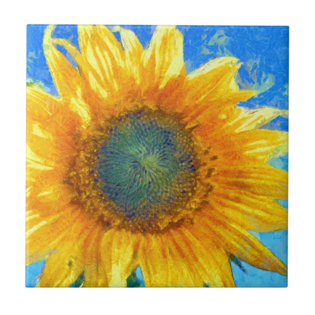 Happy Sunflower Tile (Front)