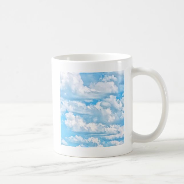 Happy Sunny Clouds Background Scenery Coffee Mug (Right)