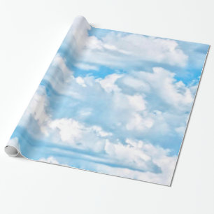 Happy Sunny Clouds Background Scenery Wrapping Paper