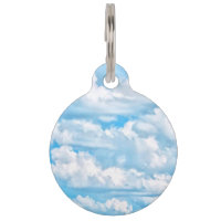 Happy Sunny Clouds Blue Background