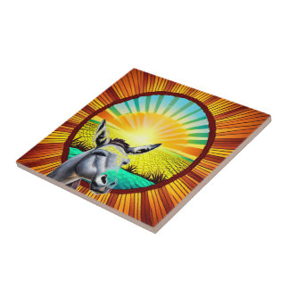 Happy Sunshine Donkey Tile
