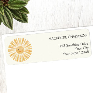 Happy Sunshine Return Address Label