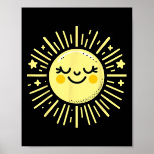 Happy Sunshine Summer Vacation Sun Poster