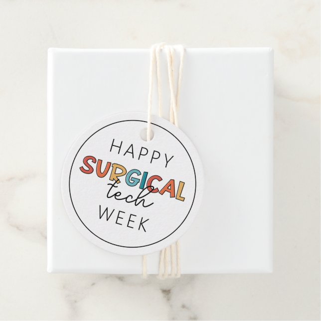 Happy Surgical Tech Week Favour Tags (In Situ)
