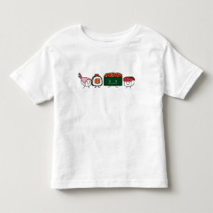 Happy Sushi Brothers rice Japanese shrimp salmon Toddler T-Shirt