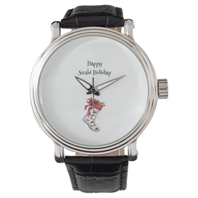 Happy Sushi Holiday eWatch Watch (Front)