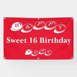 Happy Sweet 16 Birthday Banner