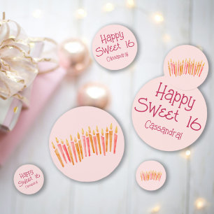 Happy Sweet 16 Candles Table Confetti