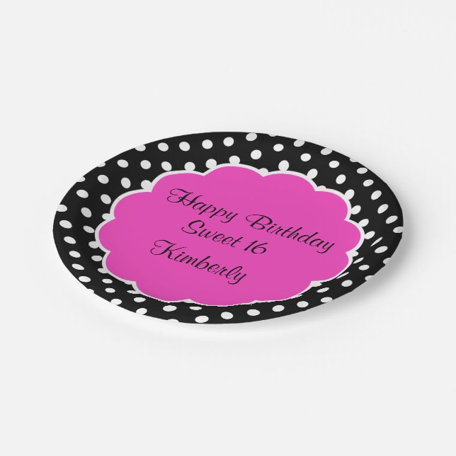Happy Sweet Sixteen Paper Plate (Angled)