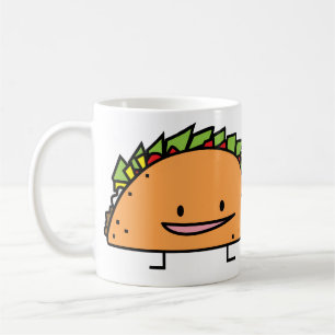 Happy Taco corn shell beef meat salsa Mexican food Coffee Mug