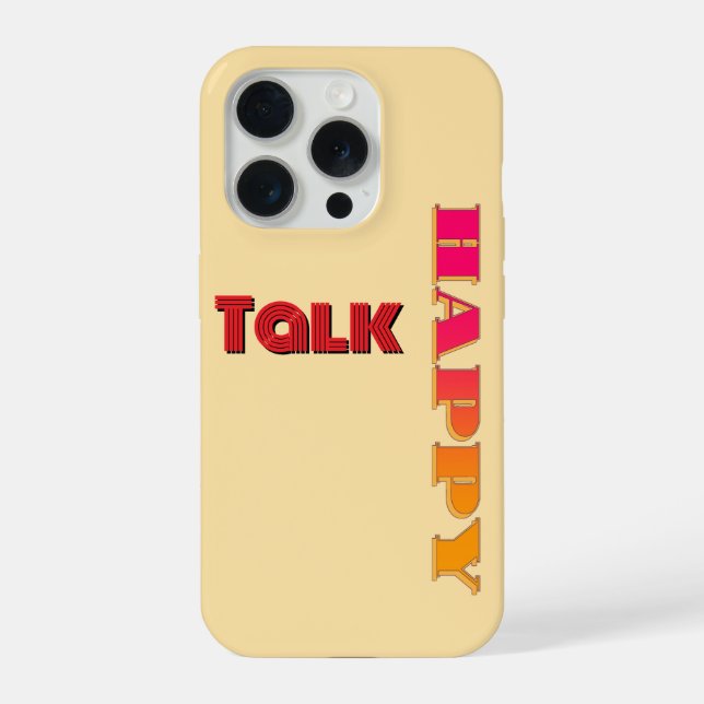 Happy Talk Beige Rainbow    iPhone Case (Back)