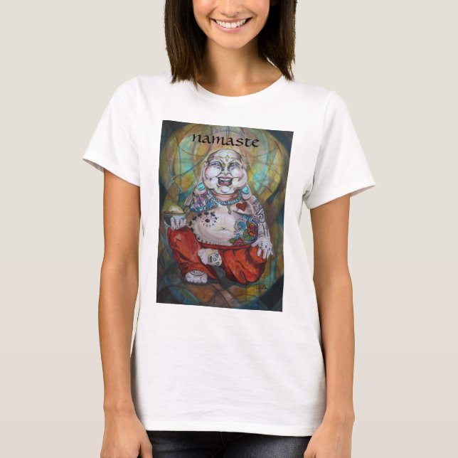 Happy Tattooed Buddha T-Shirt (Front)
