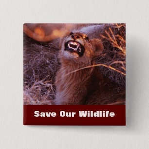 Happy Tau Save Our Wildlife 15 Cm Square Badge