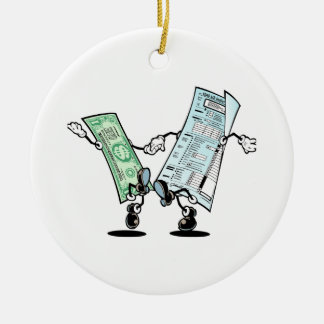 happy tax day ceramic tree decoration