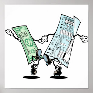 Happy Tax Refund Design Poster