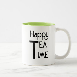 Happy Tea Time  Two-Tone Coffee Mug