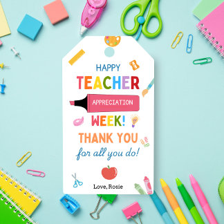 Happy Teacher Appreciation Week Gift Tags