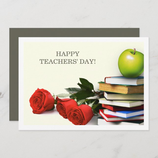 Happy Teachers' Day Custom Card (Front/Back)