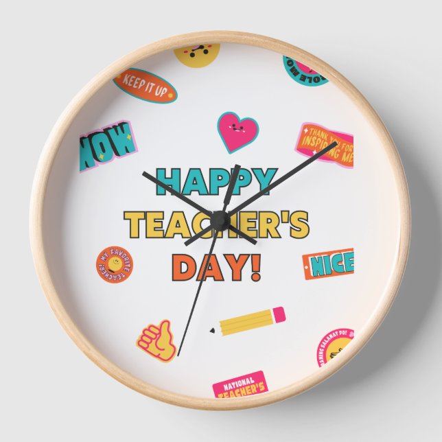 Happy teacher's day gift clock (Front)