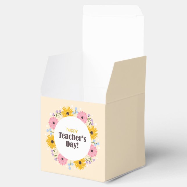 Happy Teacher's Day Wild Flowers Favour Box (Opened)