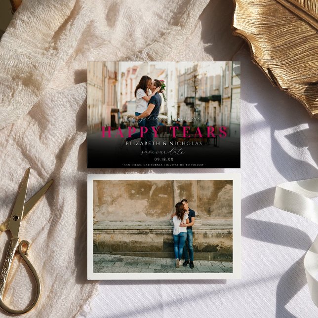Happy Tears | Cute Photo Save the Date (Creator Uploaded)
