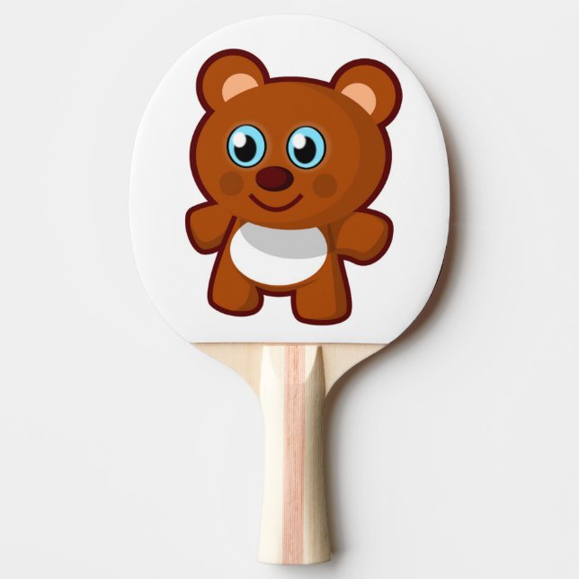 HAPPY TEDDY BEAR PING PONG PADDLE (Front)