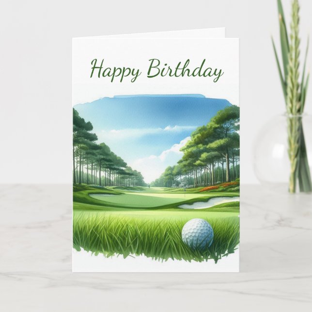 Happy Tee Time Birthday card (Front)