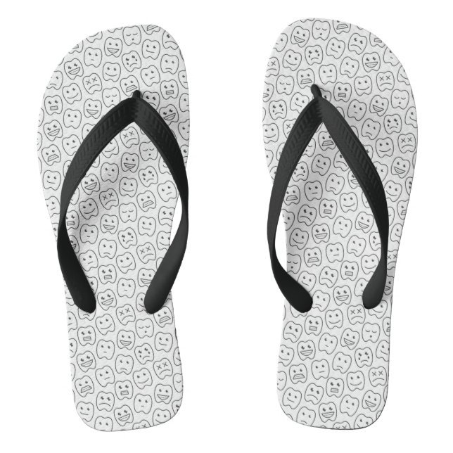 Happy Teeth Pattern Jandals (Footbed)