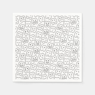 Happy Teeth Pattern Napkin