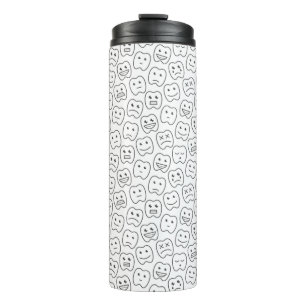 Happy Teeth Pattern Thermal Tumbler