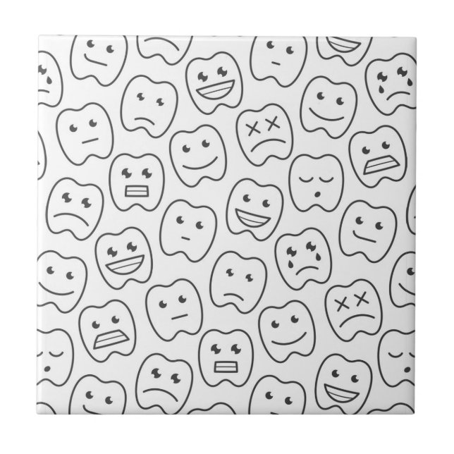 Happy Teeth Pattern Tile (Front)