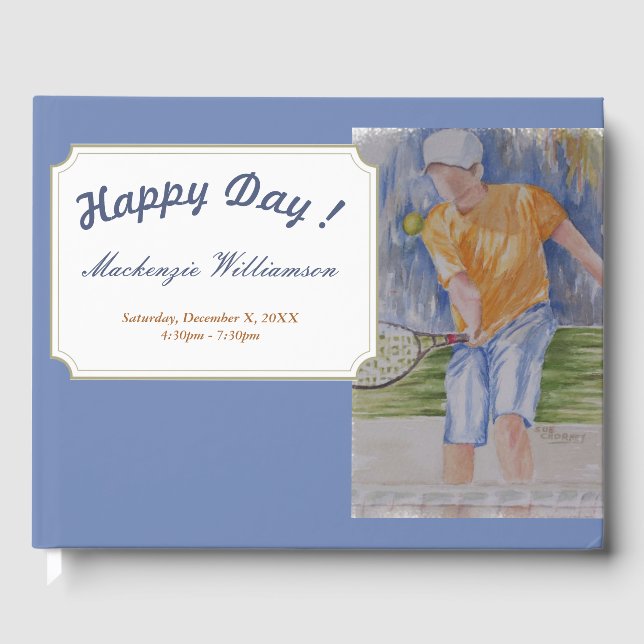HAPPY TENNIS PLAYER GUEST BOOK (Front)