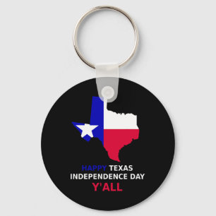 Happy Texas Independence Day Key Ring
