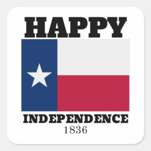 Happy Texas Independence Day Square Sticker