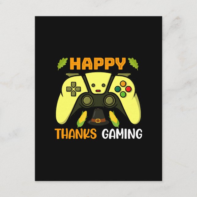 Happy Thanks Gaming Funny Enclosure Card (Front)