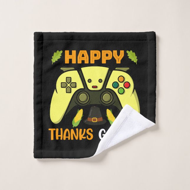 Happy Thanks Gaming Funny Wash Cloth (Wash Cloth)