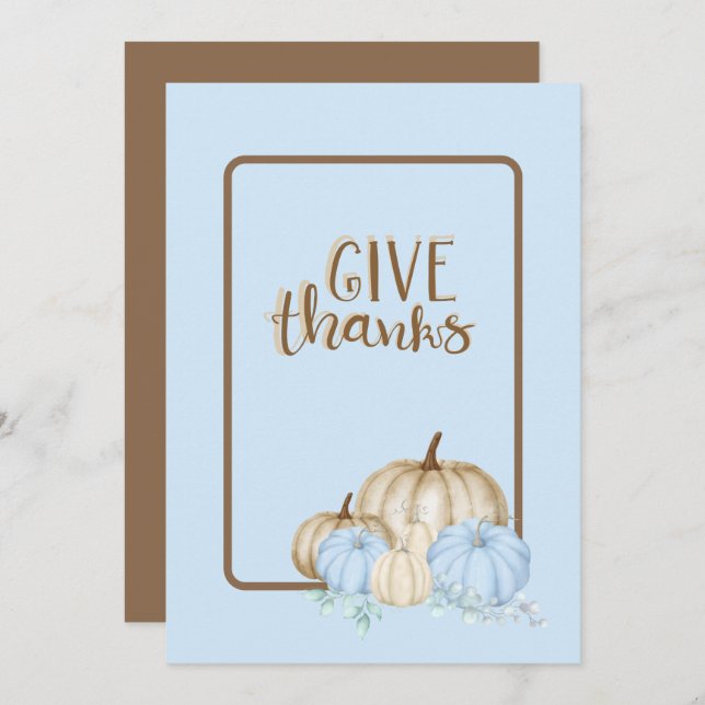 Happy thanks giving announcement (Front/Back)