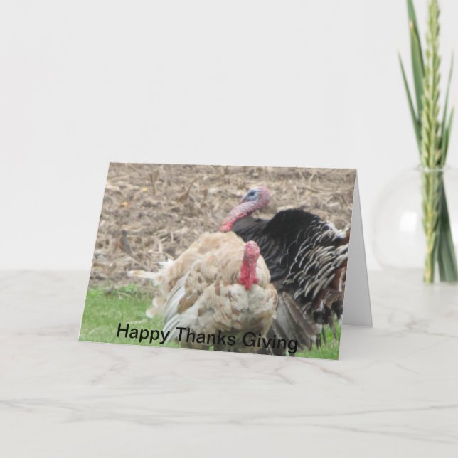 Happy Thanks Giving Thank You Card (Front)