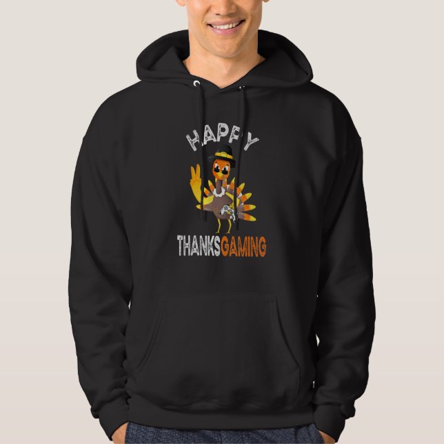 Happy Thanksgaming Cute Video Game Controller Than Hoodie (Front)